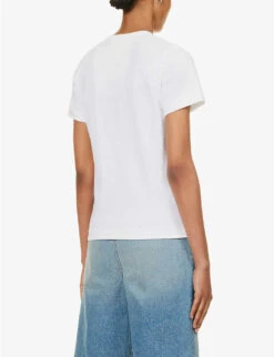 Comme Des Garçons Play Heart-print Cotton-jersey T-shirt -Whistles Clothing Shop 143 2000022 P1T085 WHITE ALT03