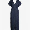 Whistles Waist-tie Back Star-jacquard Woven Jumpsuit