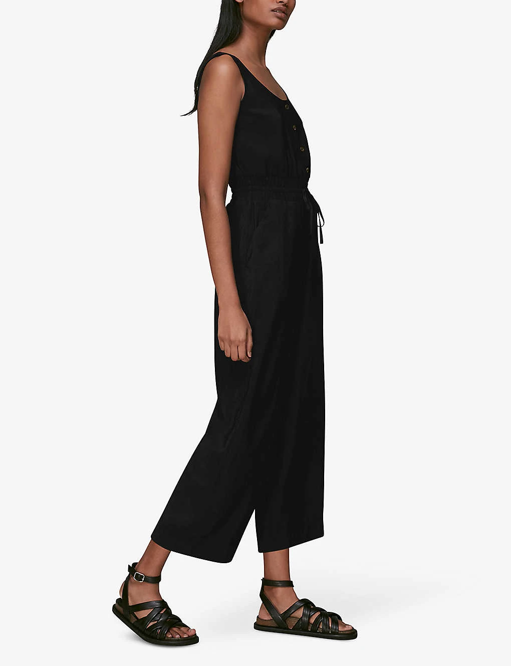 Whistles Quinn Sleeveless V-neck Woven Jumpsuit 5 Whistles Quinn Sleeveless V-neck Woven Jumpsuit - Image 5