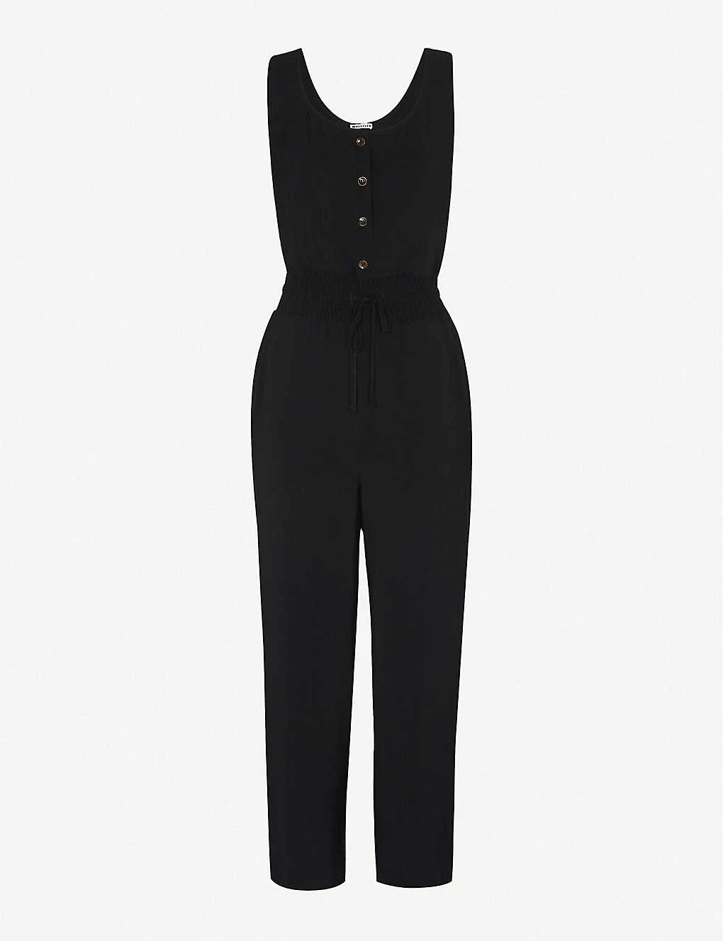 Whistles Quinn Sleeveless V-neck Woven Jumpsuit 1 Whistles Quinn Sleeveless V-neck Woven Jumpsuit