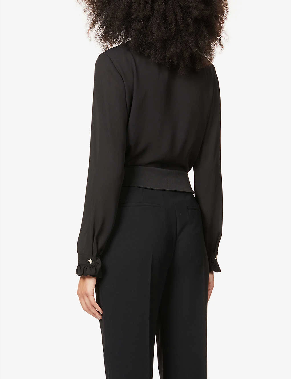 CLAUDIE PIERLOT Colombine Frilled-trim Crepe Shirt 4 CLAUDIE PIERLOT Colombine Frilled-trim Crepe Shirt - Image 4