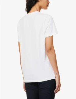 Joseph Round Neck Cotton T-shirt -Whistles Clothing Shop R03653770 WHITE ALT03