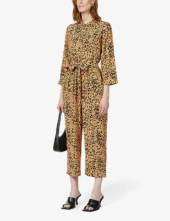Whistles Animal-print Woven Jumpsuit -Whistles Clothing Shop R03676904 MULTICOLOUR ALT01