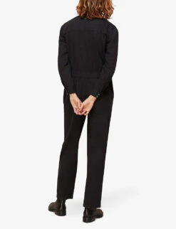 Whistles Ultimate Utility Cotton-blend Jumpsuit -Whistles Clothing Shop R03711769 BLACK ALT02