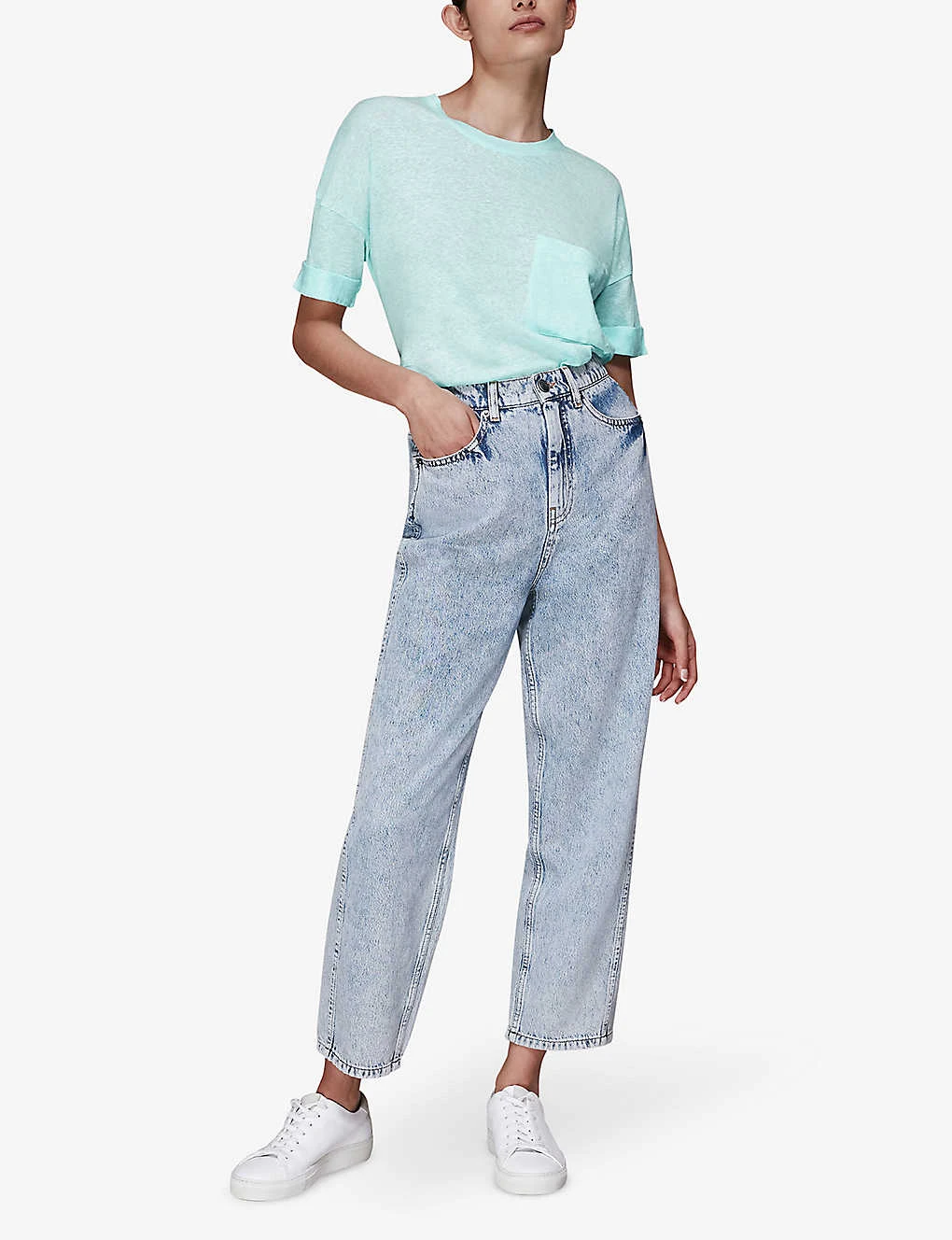 Whistles Patch-pocket Relaxed-fit Linen T-shirt 2 Whistles Patch-pocket Relaxed-fit Linen T-shirt - Image 2