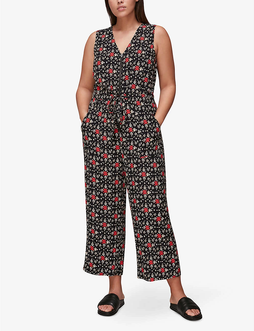 Whistles Corey Block-print Woven Jumpsuit 2 Whistles Corey Block-print Woven Jumpsuit - Image 2