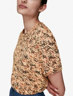 Whistles Ultimate Graphic-print Linen T-shirt 8 Whistles Ultimate Graphic-print Linen T-shirt -Whistles Clothing Shop R03780626 MULTICOLOURED ALT03