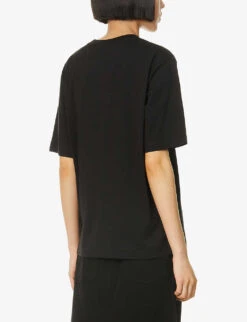 Dries Van Noten Relaxed-fit Cotton-jersey T-shirt -Whistles Clothing Shop R03783258 BLA ALT03