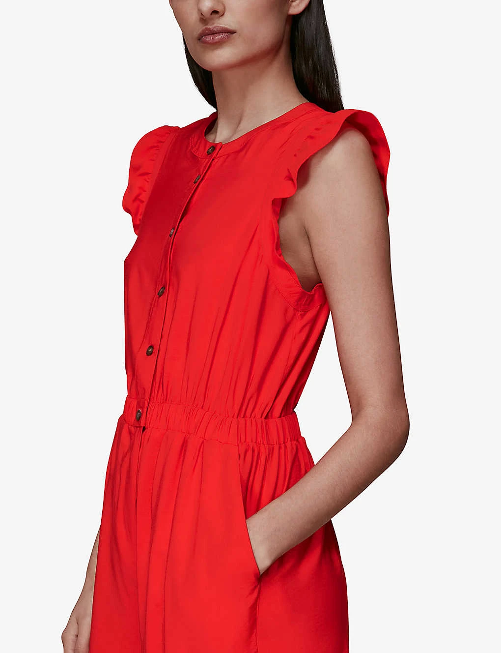 Whistles Frilled Wide-leg Woven Jumpsuit 2 Whistles Frilled Wide-leg Woven Jumpsuit - Image 2