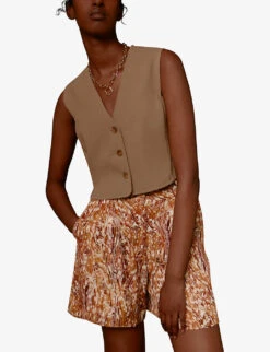 Whistles Marble-print Silk Shorts 8 Whistles Marble-print Silk Shorts -Whistles Clothing Shop R03807525 MULTICOLOURED ALT03