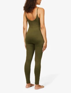 Maternity The Kate Sleeveless Stretch-woven Unitard -Whistles Clothing Shop R03811961 OLIVE ALT03
