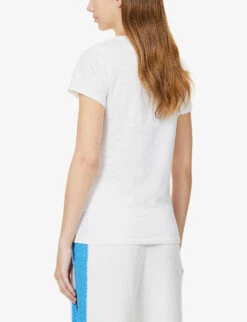 Round-neck Organic-cotton T-shirt -Whistles Clothing Shop R03842162 WHITE ALT03