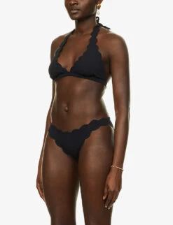 Marysia Spring Scalloped Bikini Top 7 Marysia Spring Scalloped Bikini Top -Whistles Clothing Shop R03872309 BLACK ALT02
