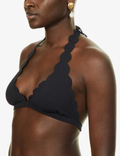 Marysia Spring Scalloped Bikini Top 9 Marysia Spring Scalloped Bikini Top -Whistles Clothing Shop R03872309 BLACK ALT04