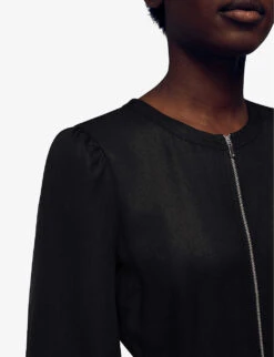 Whistles Estelle Puffed-sleeved Belted Woven Jumpsuit 9 Whistles Estelle Puffed-sleeved Belted Woven Jumpsuit -Whistles Clothing Shop R03873964 BLACK ALT04