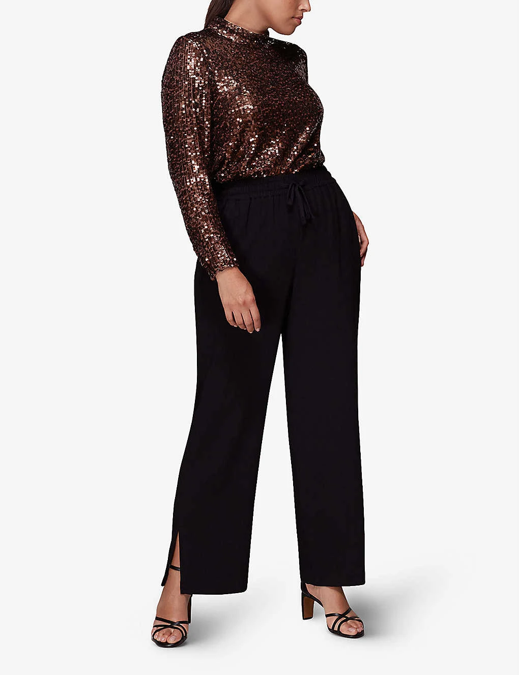 Whistles High-neck Sequin Woven Blouse 2 Whistles High-neck Sequin Woven Blouse - Image 2