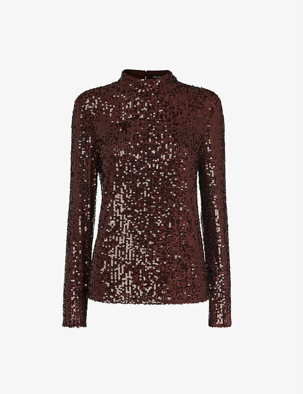 Whistles High-neck Sequin Woven Blouse 1 Whistles High-neck Sequin Woven Blouse
