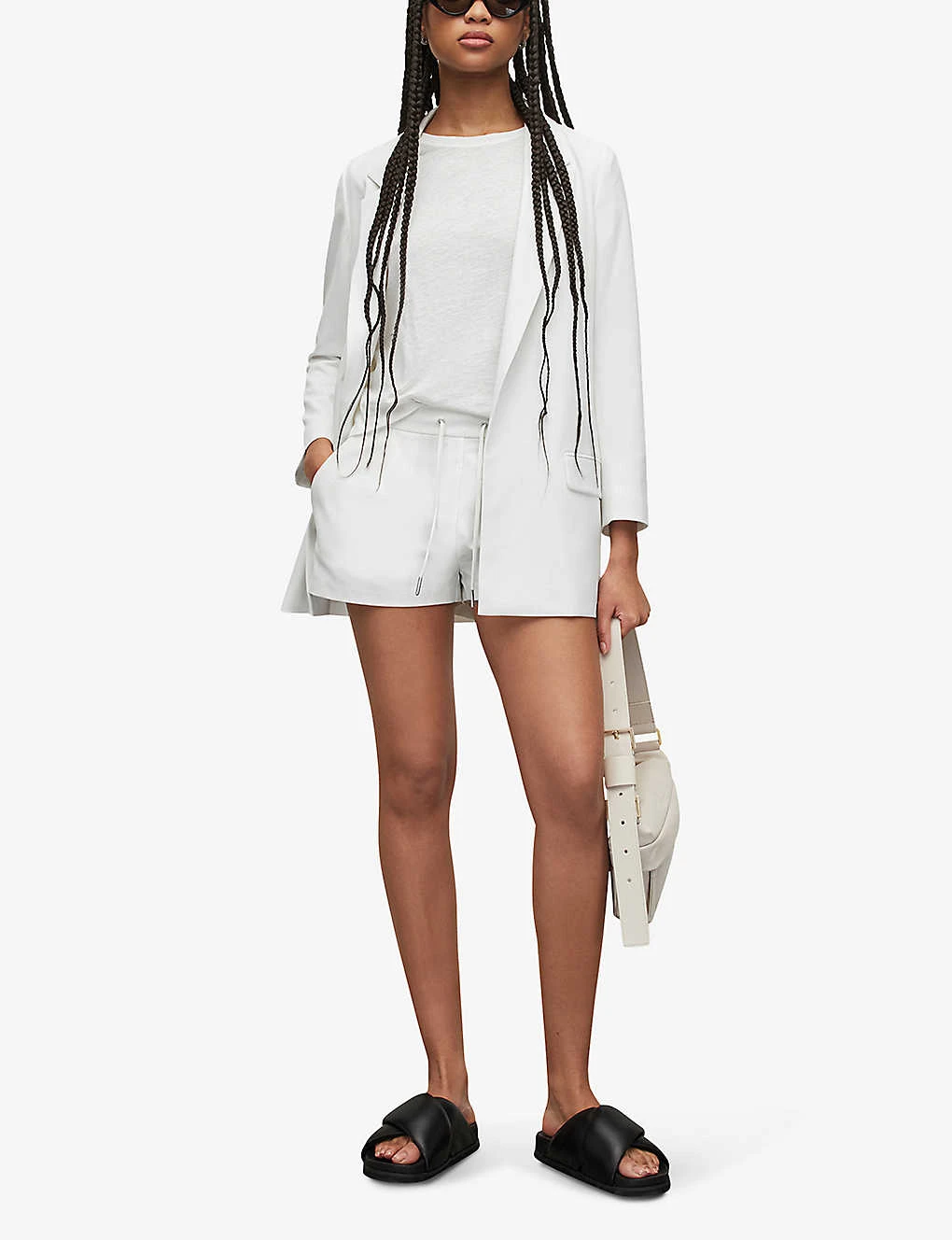 AllSaints Aleida Tri Drawstring-waistband Stretch-woven Shorts 2 AllSaints Aleida Tri Drawstring-waistband Stretch-woven Shorts - Image 2