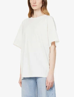 Toteme Oversized Cotton-jersey T-shirt -Whistles Clothing Shop R03890646 OFFWHITE ALT02