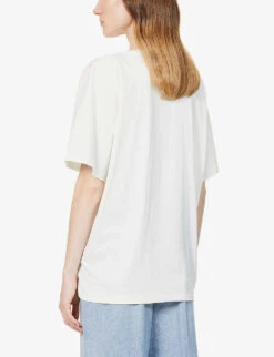 Toteme Oversized Cotton-jersey T-shirt -Whistles Clothing Shop R03890646 OFFWHITE ALT03