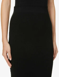 Joseph Fitted Silk-blend Midi Pencil Skirt -Whistles Clothing Shop R03900693 BLACK ALT04