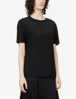 Joseph Rubin Silk-crepe Blouse -Whistles Clothing Shop R03900836 BLACK ALT02