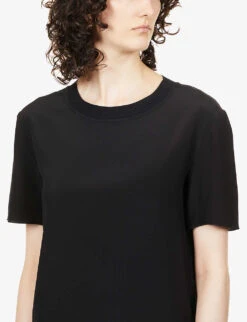 Joseph Rubin Silk-crepe Blouse -Whistles Clothing Shop R03900836 BLACK ALT04