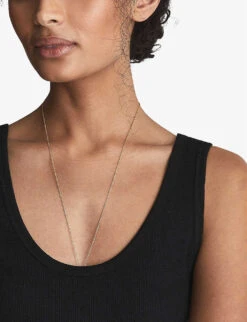 Reiss Violet Scoop-neck Ribbed Cotton-jersey Vest -Whistles Clothing Shop R03902319 BLACK ALT04