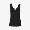 Reiss Violet Scoop-neck Ribbed Cotton-jersey Vest
