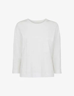 Whistles Dropped Shoulder Cotton-jersey Top
