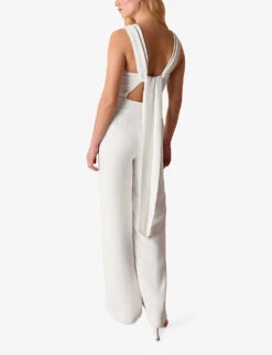 Whistles Thelma Wide-leg Woven Wedding Jumpsuit 9 Whistles Thelma Wide-leg Woven Wedding Jumpsuit -Whistles Clothing Shop R03920210 CREAM ALT03