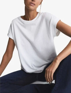 Reiss Tereza Cotton-jersey T-shirt 7 Reiss Tereza Cotton-jersey T-shirt -Whistles Clothing Shop R03925920 WHITE ALT03