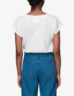 Whistles Willa Organic Cotton-jersey T-shirt 7 Whistles Willa Organic Cotton-jersey T-shirt -Whistles Clothing Shop R03929936 WHITE ALT03