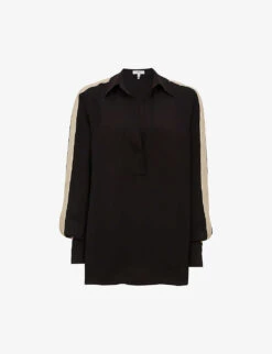 Reiss Millie Side-stripe Woven Shirt