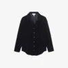 Mother-of-pearl Buttoned Jersey Velvet-blend Shirt