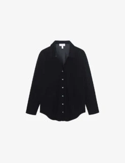 Mother-of-pearl Buttoned Jersey Velvet-blend Shirt