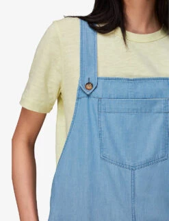 Whistles Rita Sleeveless Relaxed-fit Wide-leg Cotton-blend Dungarees 10 Whistles Rita Sleeveless Relaxed-fit Wide-leg Cotton-blend Dungarees -Whistles Clothing Shop R03952633 ALT04