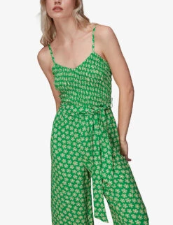 Whistles Daisy Floral-print Crepe Jumpsuit 8 Whistles Daisy Floral-print Crepe Jumpsuit -Whistles Clothing Shop R03967504 MULTICOLOURED ALT02