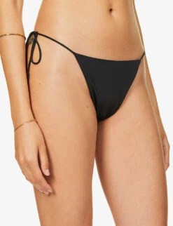 Nyah Seamless Mid-rise Bikini Bottoms 9 Nyah Seamless Mid-rise Bikini Bottoms -Whistles Clothing Shop R03968283 BLACK ALT04