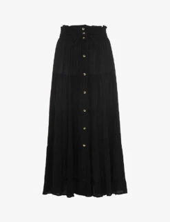Whistles Crinkled Woven Midi Skirt