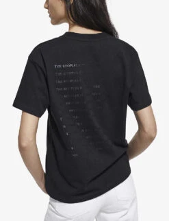 THE KOOPLES Leopard-print Logo-graphic Cotton-jersey T-shirt -Whistles Clothing Shop R03977013 BLA01 ALT03