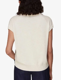 Whistles Lyla Knitted Cotton And Recycled Polyester-blend Polo 8 Whistles Lyla Knitted Cotton And Recycled Polyester-blend Polo -Whistles Clothing Shop R03978359 CREAM ALT03