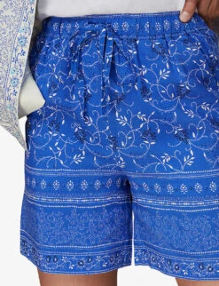 Whistles Bandana Floral-print High-rise Organic Cotton Shorts 10 Whistles Bandana Floral-print High-rise Organic Cotton Shorts -Whistles Clothing Shop R03981354 MULTICOLOURED ALT04