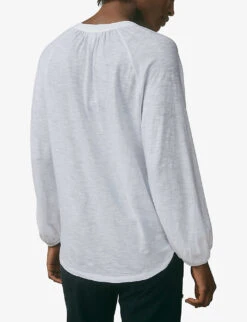 Relaxed-fit Cotton-jersey Top -Whistles Clothing Shop R03981994 WHITE ALT03