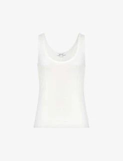 Reiss Violet Scoop-neck Ribbed Stretch-cotton Vest