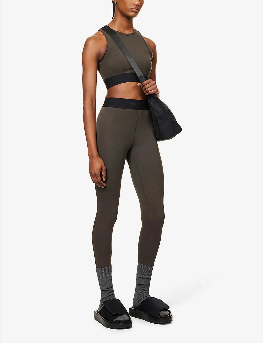 ESSENTIALS Sport Cropped Stretch-cotton-jersey Top 2 ESSENTIALS Sport Cropped Stretch-cotton-jersey Top - Image 2