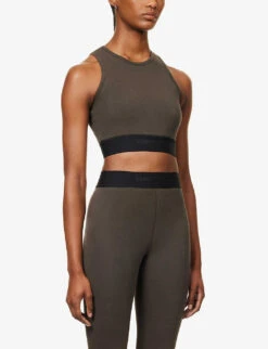 ESSENTIALS Sport Cropped Stretch-cotton-jersey Top 8 ESSENTIALS Sport Cropped Stretch-cotton-jersey Top -Whistles Clothing Shop R03991680 OFFBLACK ALT03