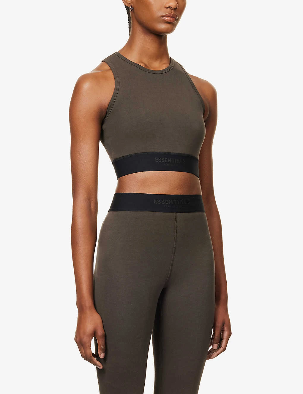 ESSENTIALS Sport Cropped Stretch-cotton-jersey Top 4 ESSENTIALS Sport Cropped Stretch-cotton-jersey Top - Image 4