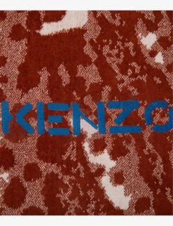 Kenzo Jump Leopard-print Organic-cotton Beach Towel 170cm X 102cm -Whistles Clothing Shop R04003953 BROWNSIENNE ALT02