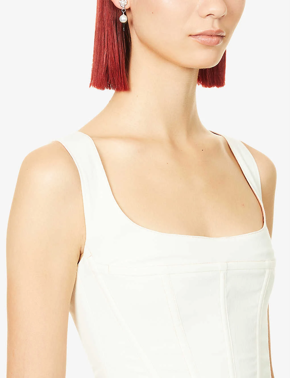 Campbell Textured Cotton-blend Corset Top 5 Campbell Textured Cotton-blend Corset Top - Image 5